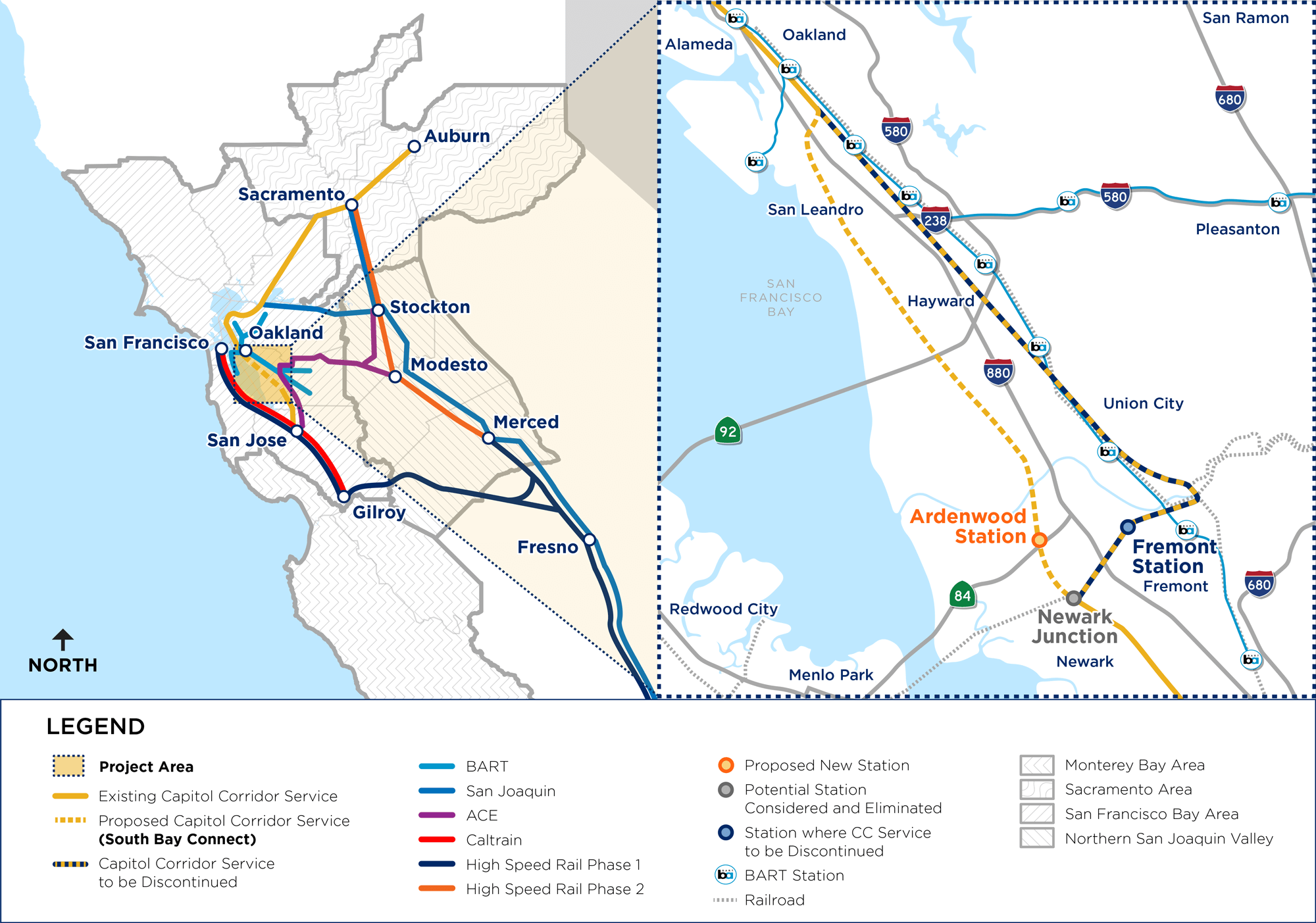 Map of the 21-region area